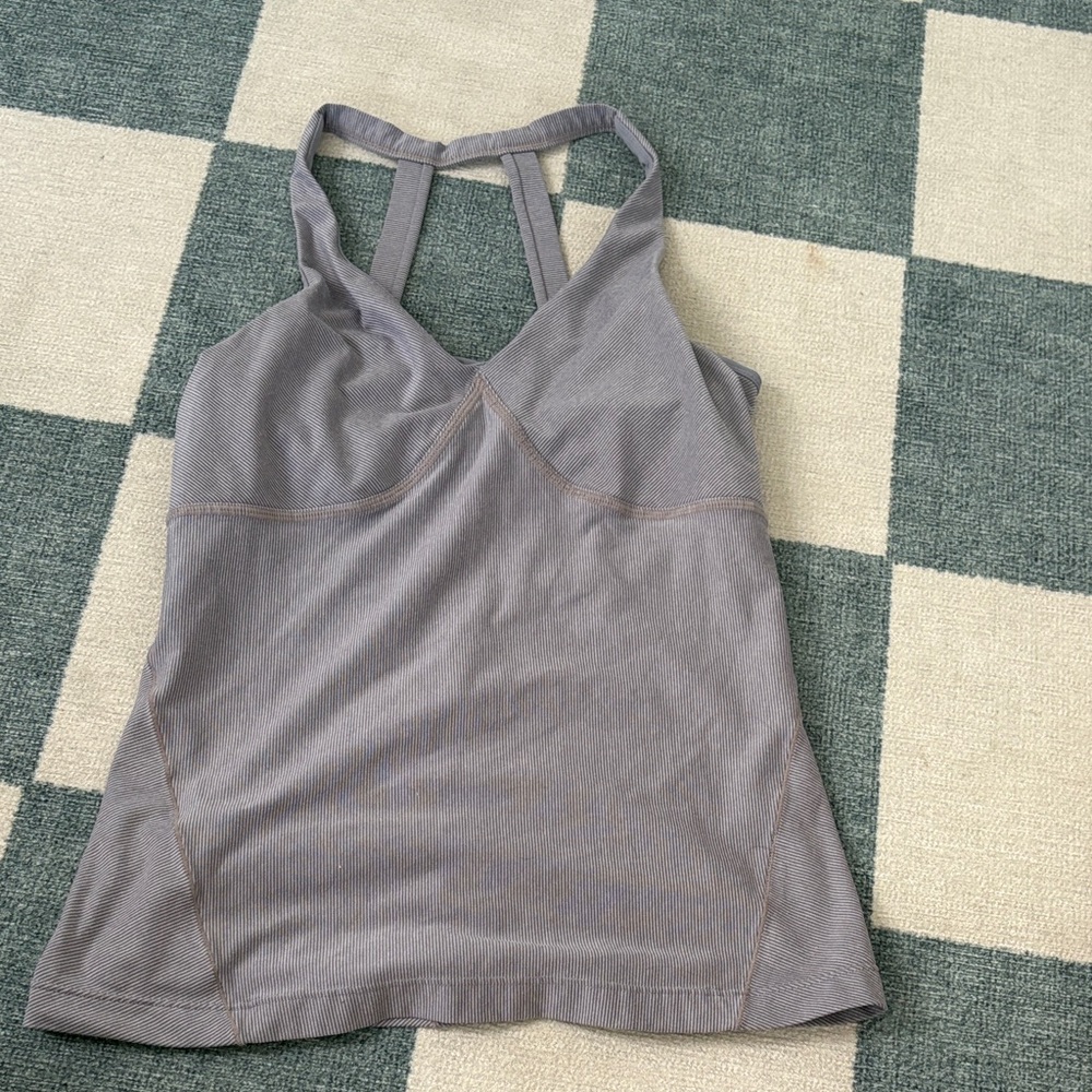 Gray Strappy Tank Top